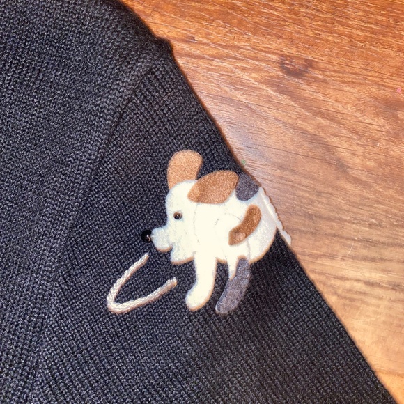 Vintage Michael Simon Black Sweater Dress Dogs Size Medium NWT - Picture 5 of 8